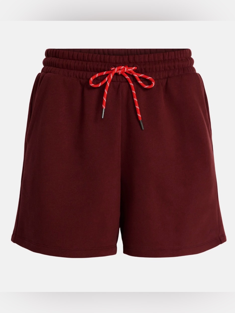 Nwt Athletic Works Women's Maroon Drawstring Fleece Athletic Shorts — image 4 of 7